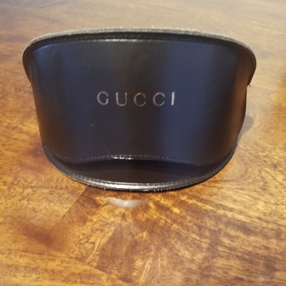 Gucci Other - Gucci Sunglasses Case Black w/ Gold Lettering